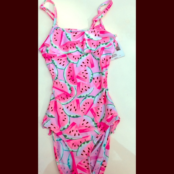 girls watermelon bathing suit